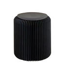 HOCKER Schwarz  - Schwarz, Trend, Papier/Textil (30/40cm) - Ambia Home