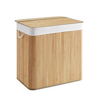 WÄSCHEKORB - Braun, MODERN, Holz/Textil (60/62,5/40cm) - MID.YOU