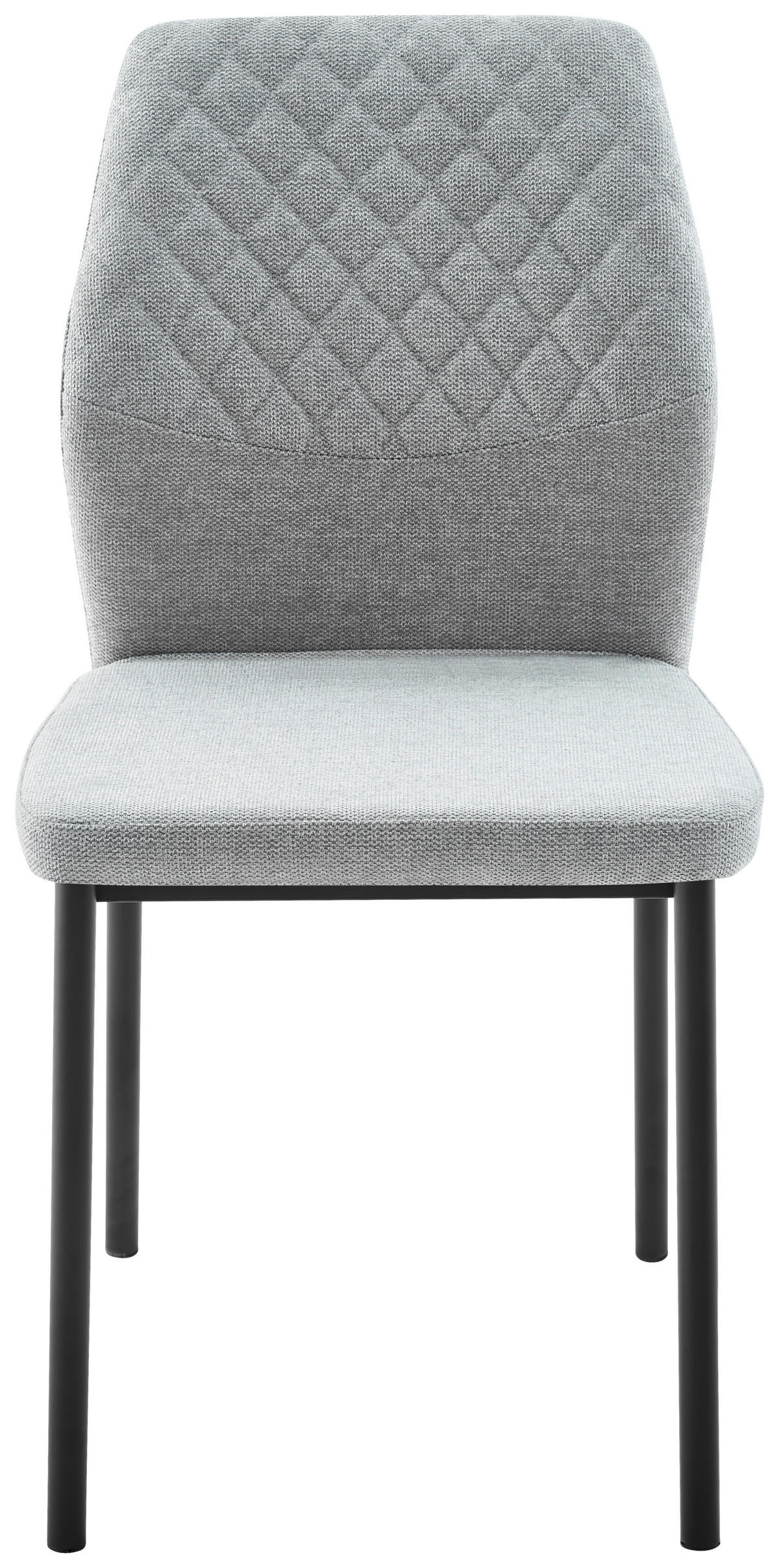 STUHL Webstoff Schwarz, Hellgrau  - Hellgrau/Schwarz, Design, Textil/Metall (44/86/52cm) - Ti'me