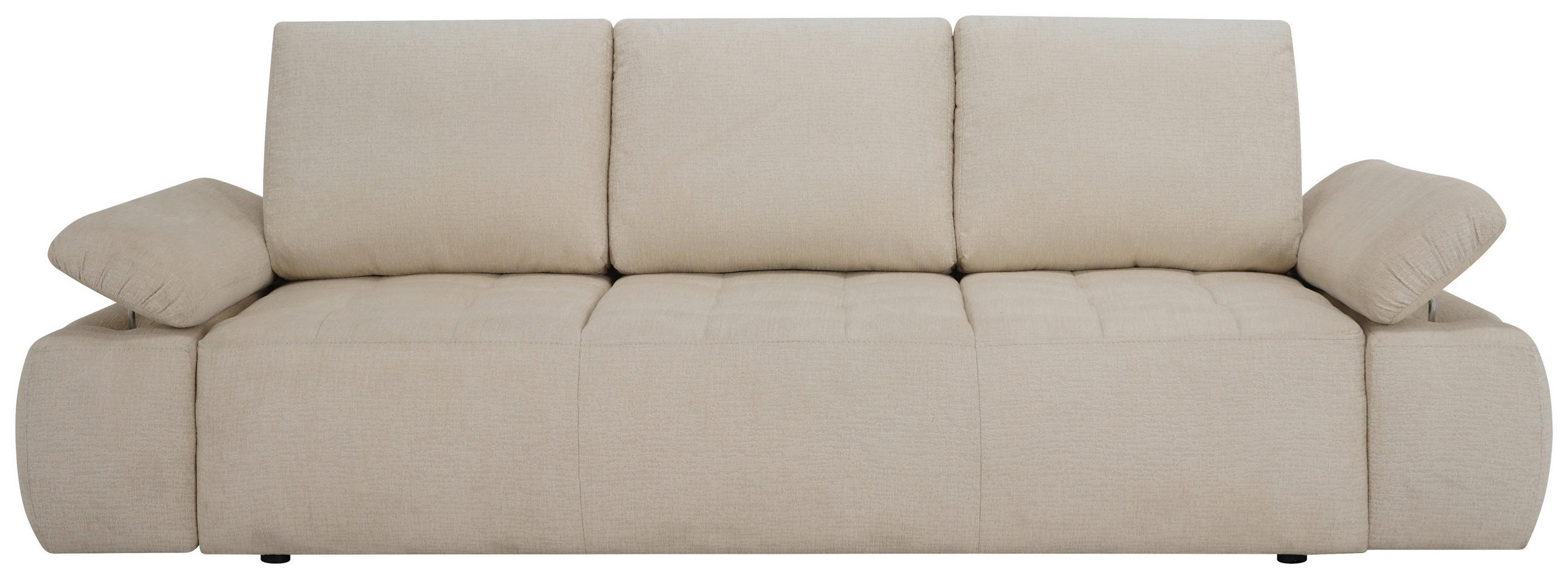 BÄDDSOFFA i chenille, jacquard beige  - beige/svart, Design, textil/plast (255/89/109cm) - MID.YOU