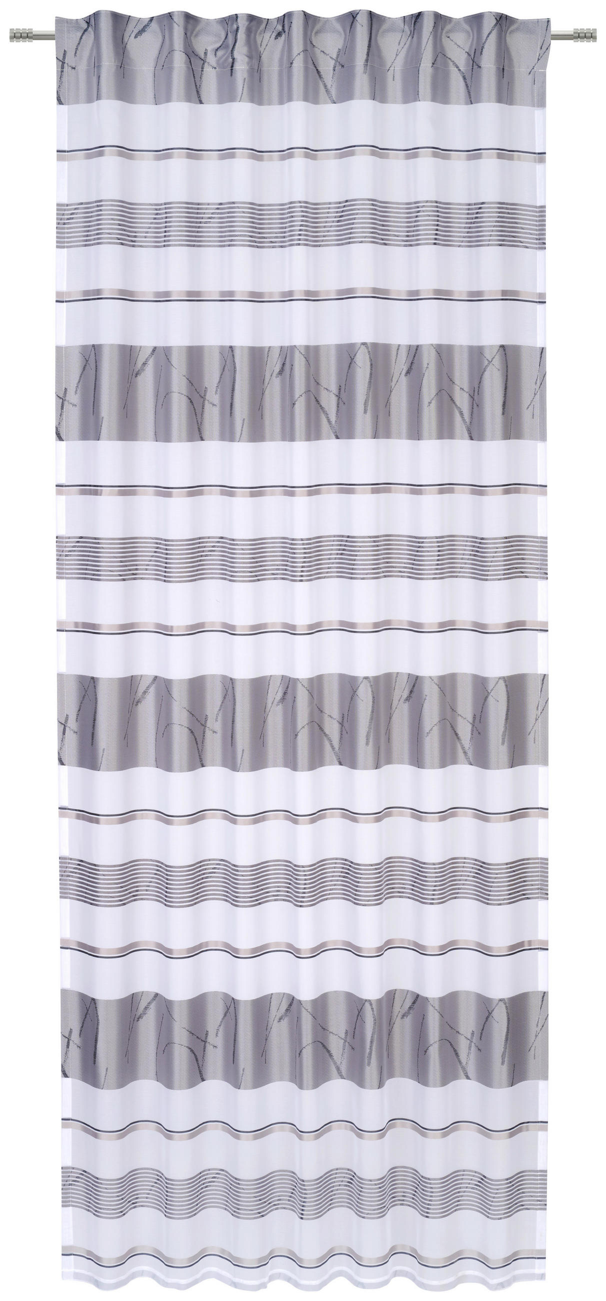 FERTIGVORHANG  halbtransparent  140/245 cm   - Grau, KONVENTIONELL, Textil (140/245cm) - Esposa