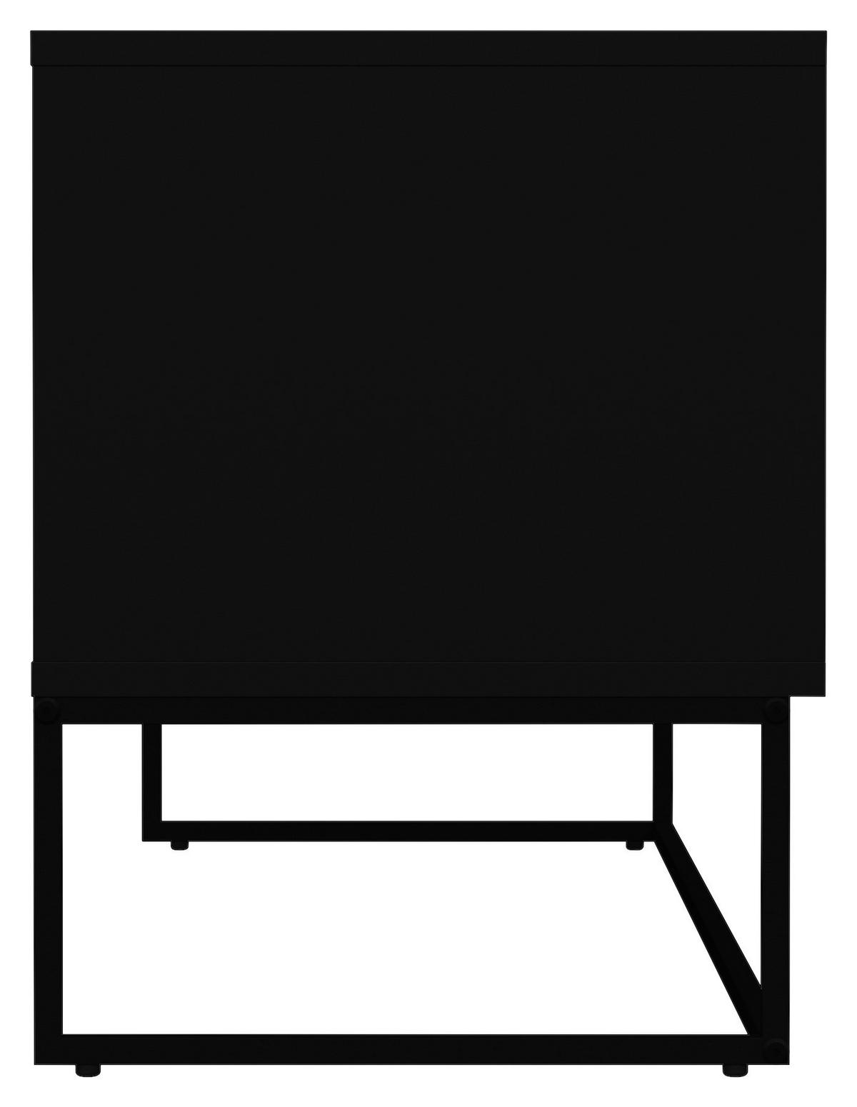 NÍZKÁ KOMODA, černá, 118/57/43 cm - černá, Design, kov/kompozitní dřevo (118/57/43cm)