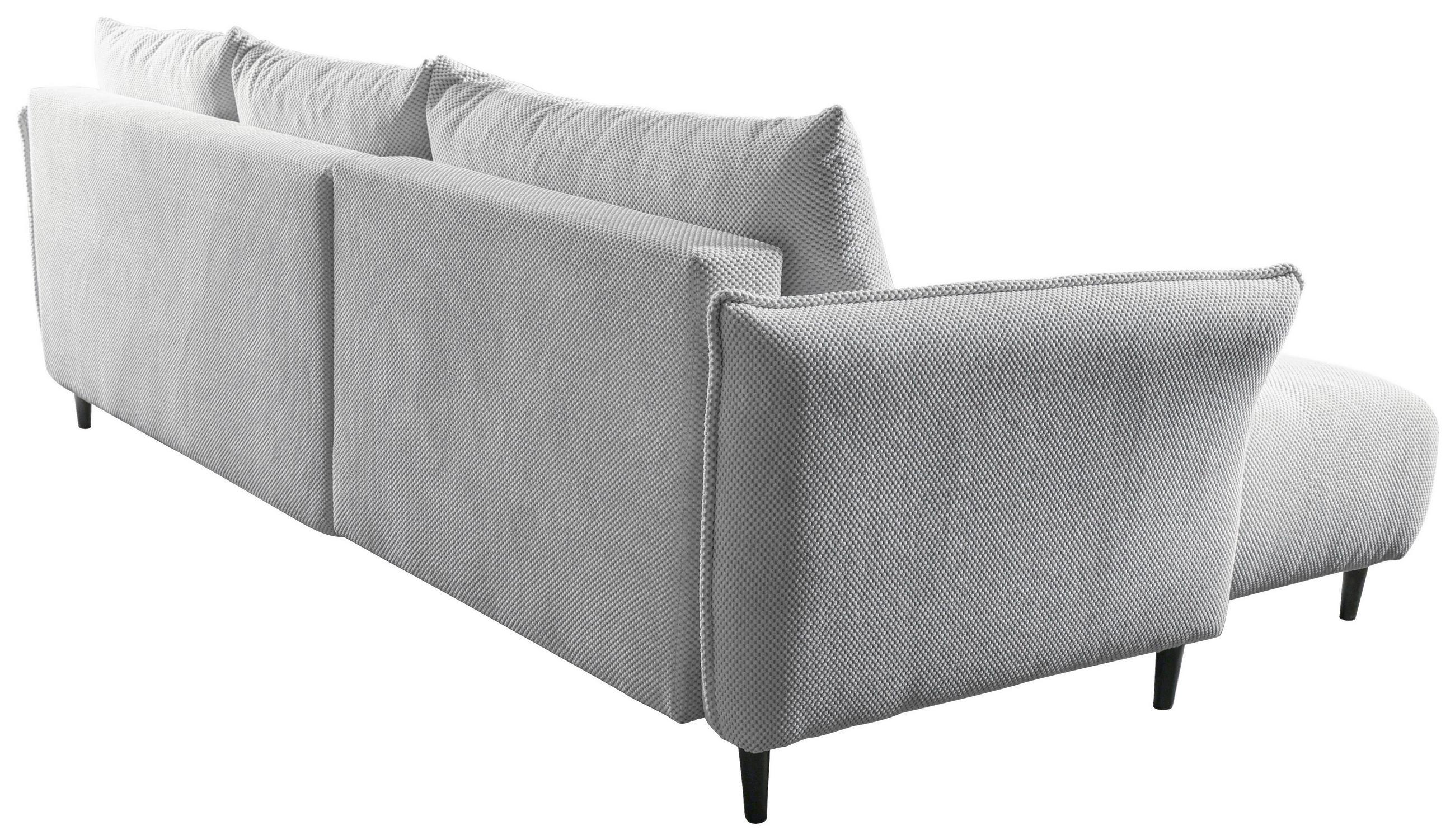 Thumbnail - Mid.you Ecksofa Monte Carlo, Hellgrau, Textil, 3-Sitzer, Füllung: Polyurethan (Pur), Silikon, Ottomane links, L-Form, 29...