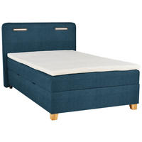 BOXBETT 100/200 cm  in Dunkelblau  - Türkis/Eichefarben, KONVENTIONELL, Holz/Holzwerkstoff (100/200cm) - Moderano