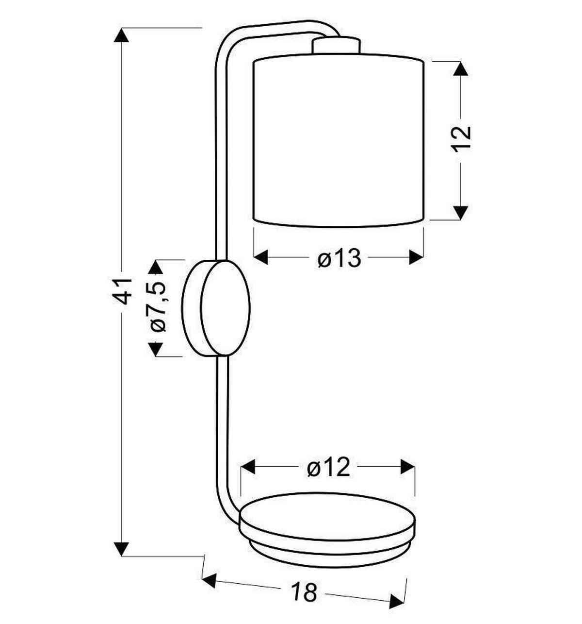 VÄGGLAMPA 18/13/41 cm   - svart, Natur, metall (18/13/41cm)