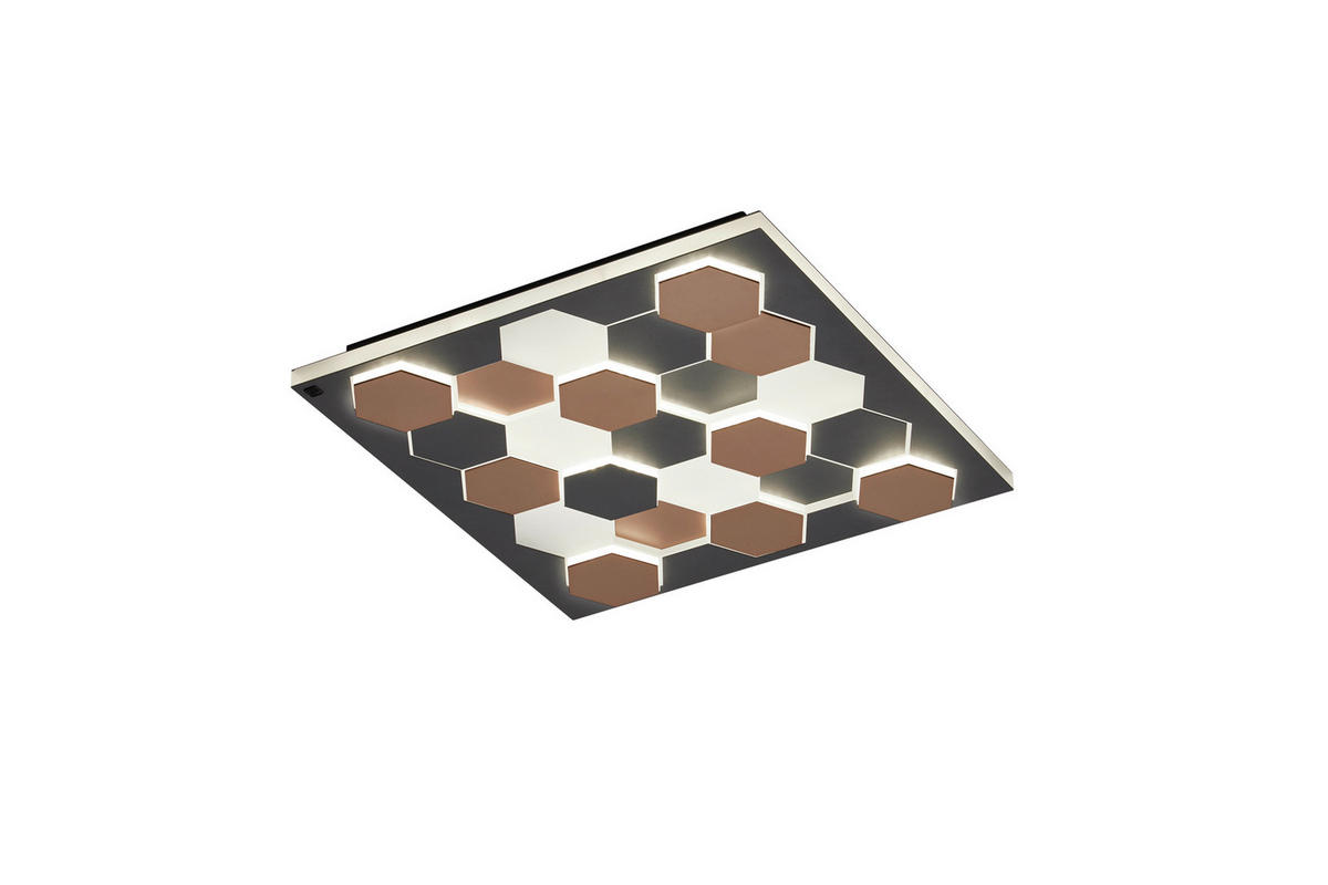 LED SVJETILJKA STROPNA Cifavo  - crna, Design, metal (55/55/7,5cm) - Cinque