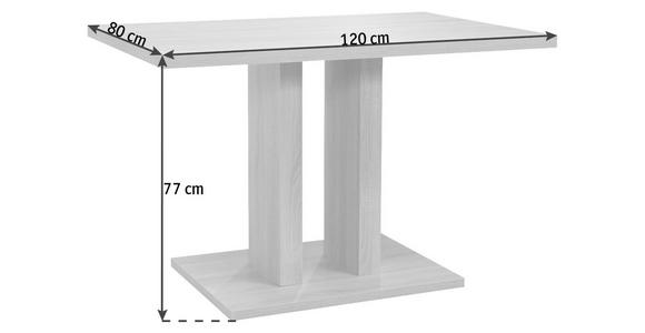 ESSTISCH in Holzwerkstoff 120/80/77 cm - Eichefarben, Natur, Holzwerkstoff (120/80/77cm) - Cantus
