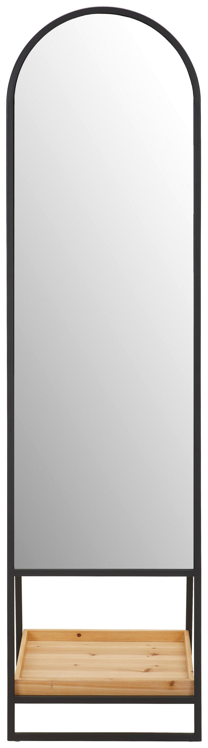 STANDSPIEGEL 46/172/42 cm  - Schwarz/Naturfarben, Design, Glas/Holz (46/172/42cm) - Landscape
