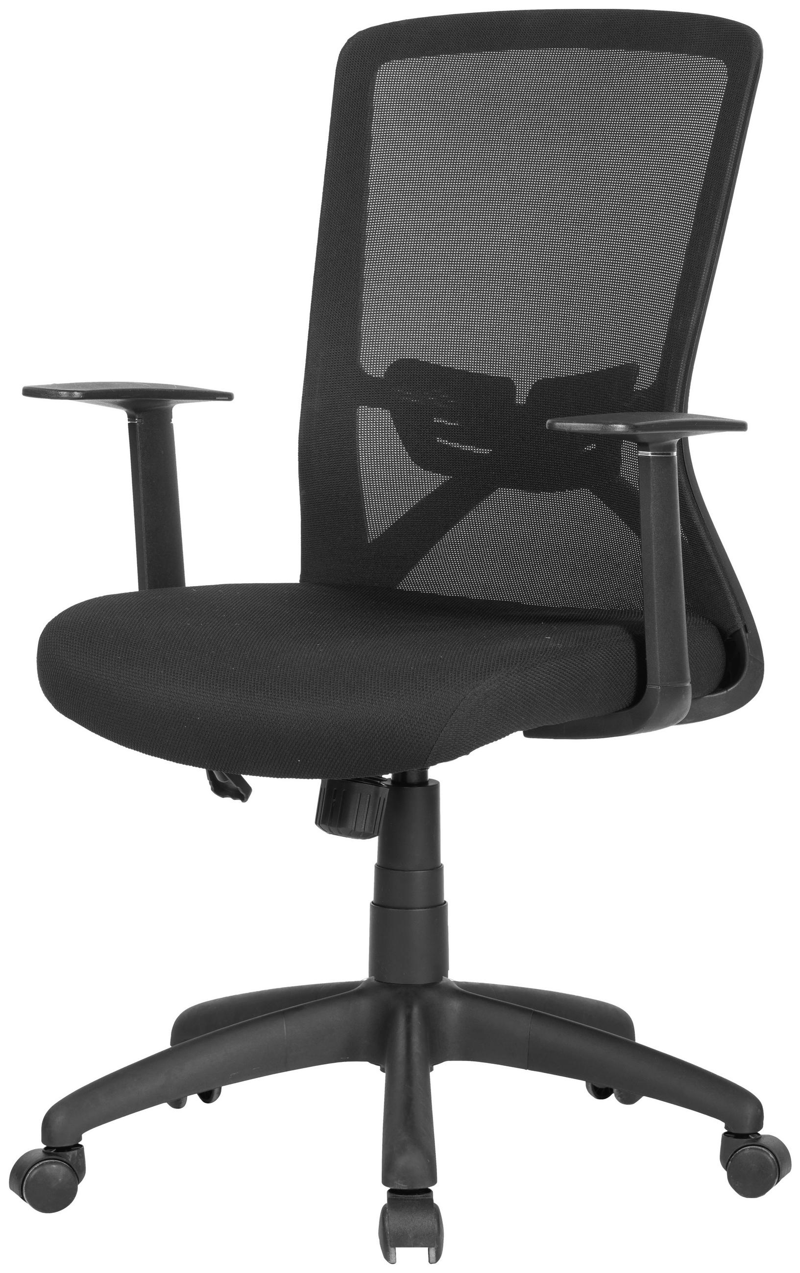 DREHSTUHL Schwarz  - Schwarz, MODERN, Kunststoff/Textil (52,5/95,5-103/60,5cm) - MID.YOU