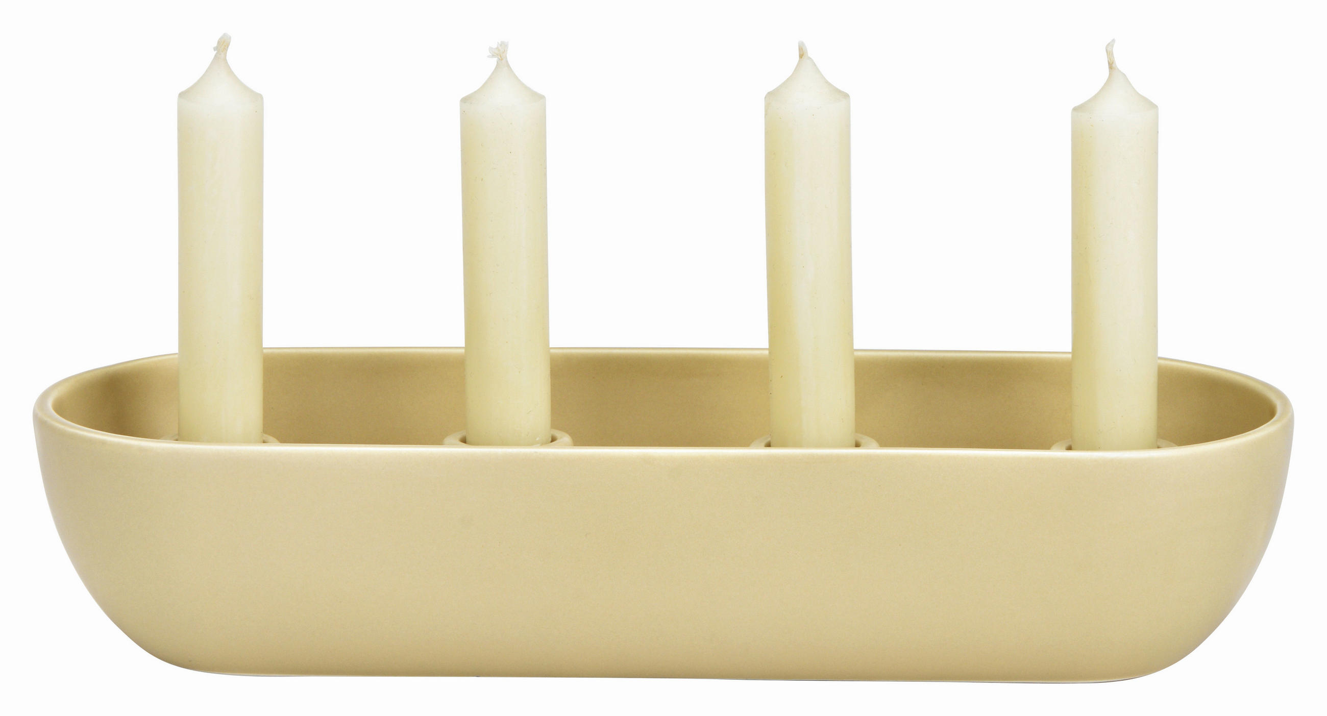 ADVENTSKRANZ  - Beige, Basics, Keramik (31,0/7,0/12,0cm) - X-Mas