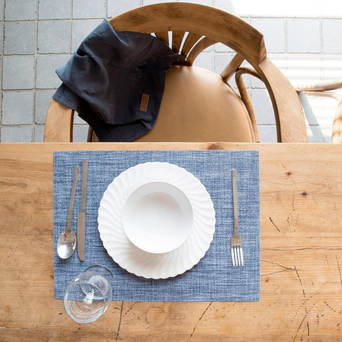 STONI PODMETAČ 45/30 cm   - svetloplava, Osnovno, tekstil (45/30cm)