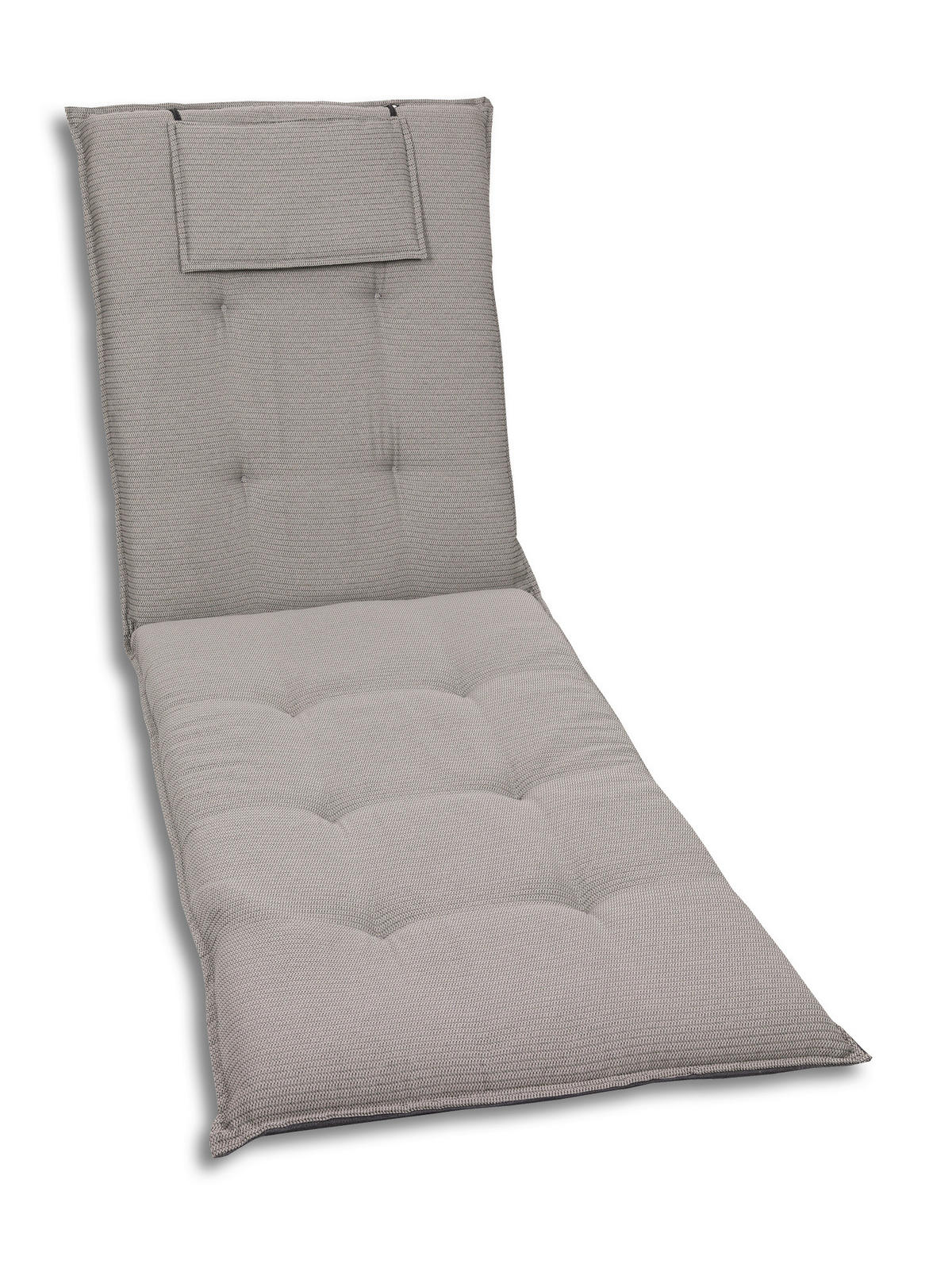 LIEGENAUFLAGE in Grau meliert  - Grau, Basics, Textil (60/7/190cm)