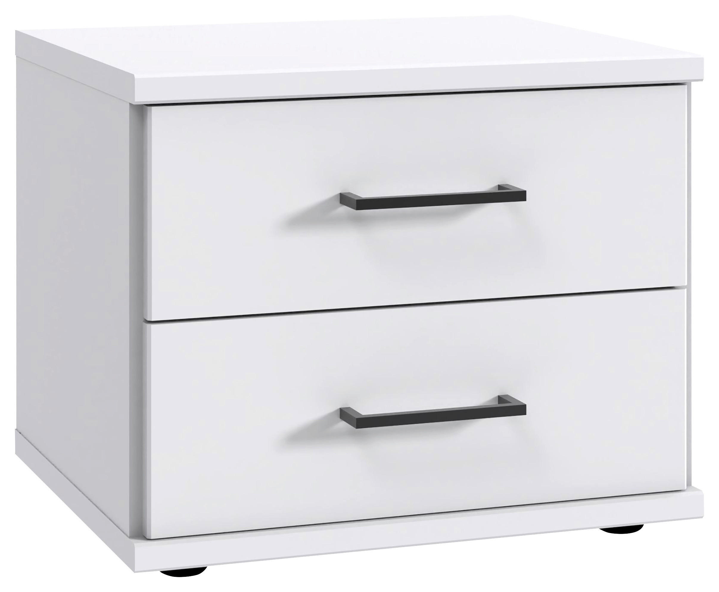 NACHTTISCH 52/40/38 cm  in Weiss  - Weiss/Schwarz, Design, Holzwerkstoff/Kunststoff (52/40/38cm) - Carryhome