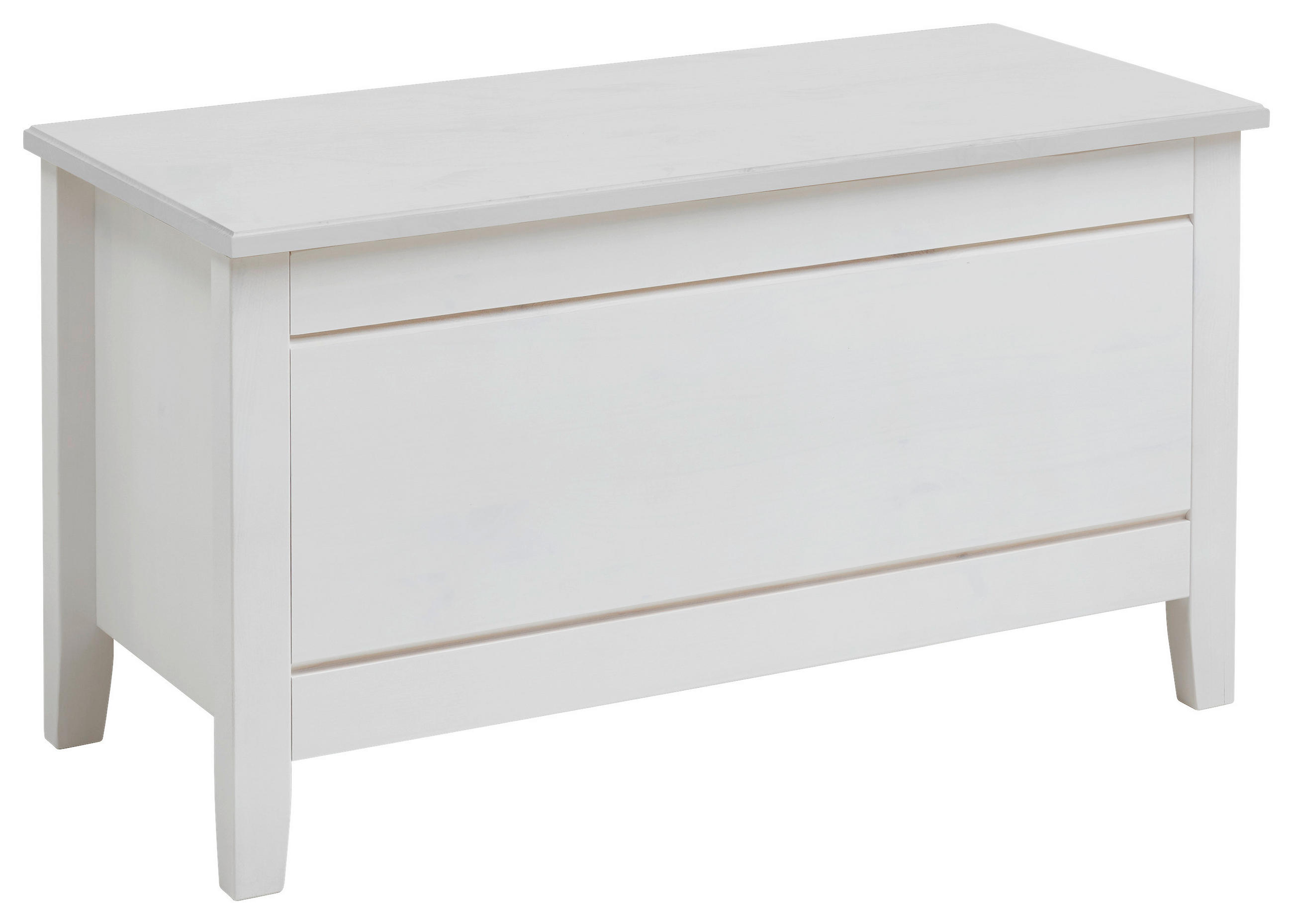 BETTBANK Kiefer Weiß  - Weiß, ROMANTIK / LANDHAUS, Holz (86/47/38cm) - Boxxx