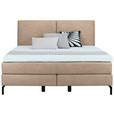 BOXSPRINGBETT 180/200 cm  in Beige  - Beige/Schwarz, KONVENTIONELL, Textil/Metall (180/200cm) - Dieter Knoll