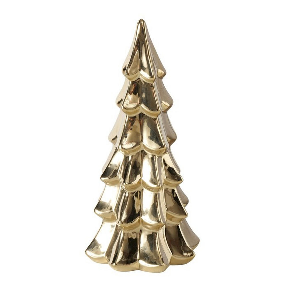 DEKOWEIHNACHTSBAUM - Goldfarben, LIFESTYLE, Keramik (7,3/7,3/15,5cm)