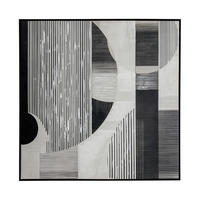 KUNSTDRUCK 100/100 cm  - Silberfarben/Schwarz, Design, Holz/Kunststoff (100/100cm) - Monee