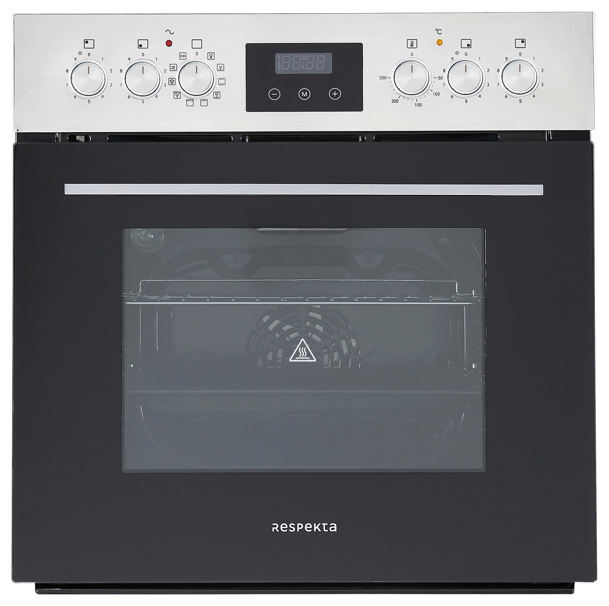 SET ŠTEDNJAKA - boje oplemenjenog čelika/crna, Trend, staklo/metal (59,5/59,5/57,5cm) - Respekta