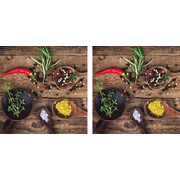 Essen & Trinken GLASBILD - Multicolor, KONVENTIONELL, Glas (20/40cm)