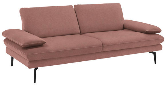 3-SITZER-SOFA in Velours Flieder - Beige/Flieder, Design, Textil/Metall (222/89/104cm) - Dieter Knoll