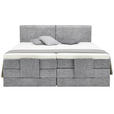 BOXSPRINGBETT 160/200 cm  in Grau  - Schwarz/Grau, Design, Kunststoff/Textil (160/200cm) - Hom`in