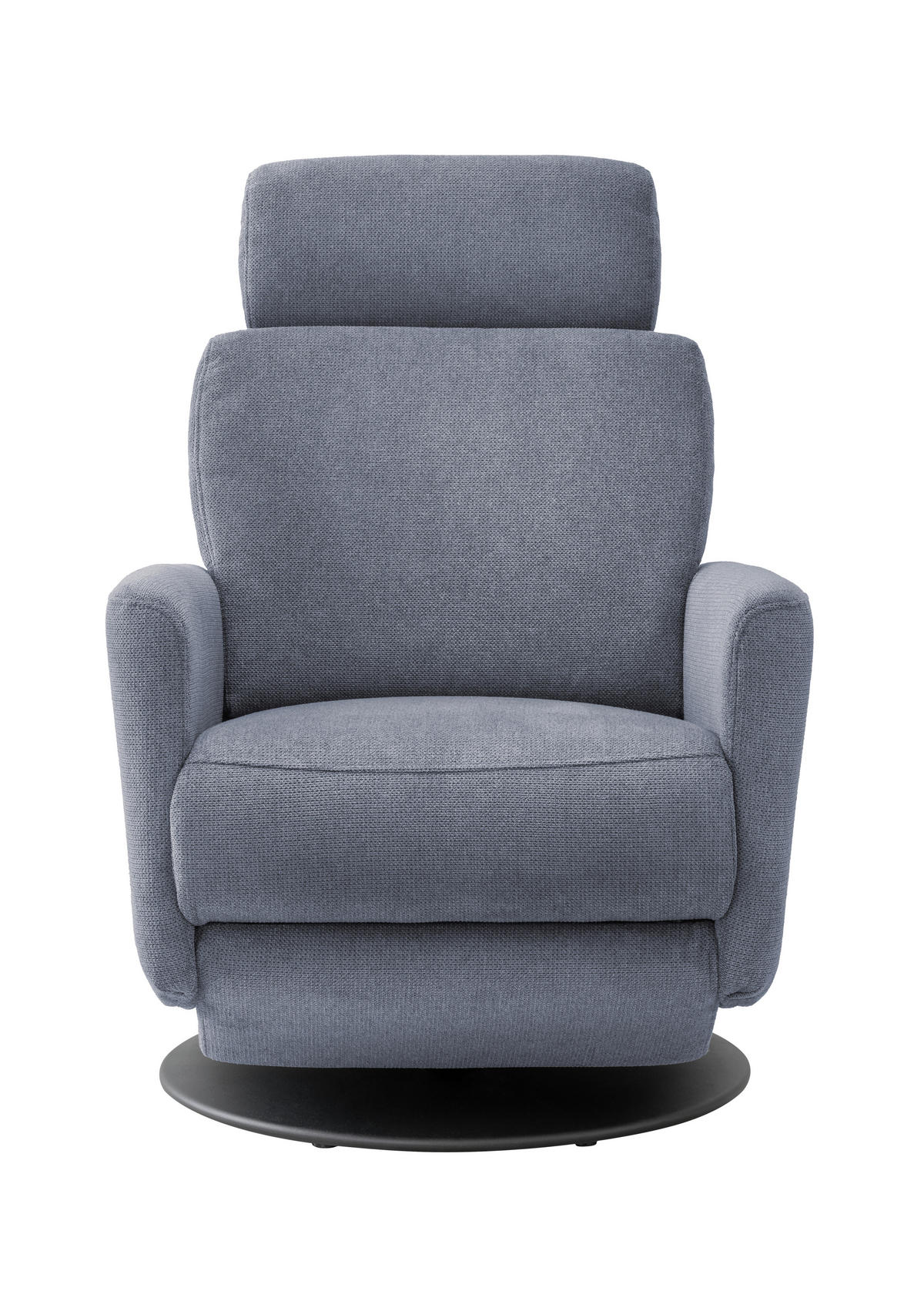 RELAXSESSEL in Textil Hellblau  - Schwarz/Hellblau, Modern, Textil/Metall (77/105/87-154cm) - Livetastic