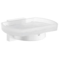 SEIFENSCHALE Metall, Glas  - Weiß, Basics, Glas/Metall (12/5,5/7,8cm) - Smedbo