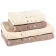 FROTTIERSET QUATTRO Taupe, Beige 4-teilig  - Taupe/Beige, Textil (50/100cm) - Esposa