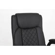 CHEFSESSEL  in Lederlook Schwarz  - Schwarz, Design, Kunststoff/Textil (63,5/107,5-117/68cm) - Carryhome
