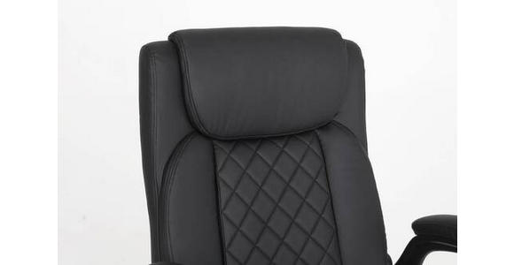 CHEFSESSEL  in Lederlook Schwarz  - Schwarz, Design, Kunststoff/Textil (63,5/107,5-117/68cm) - Carryhome