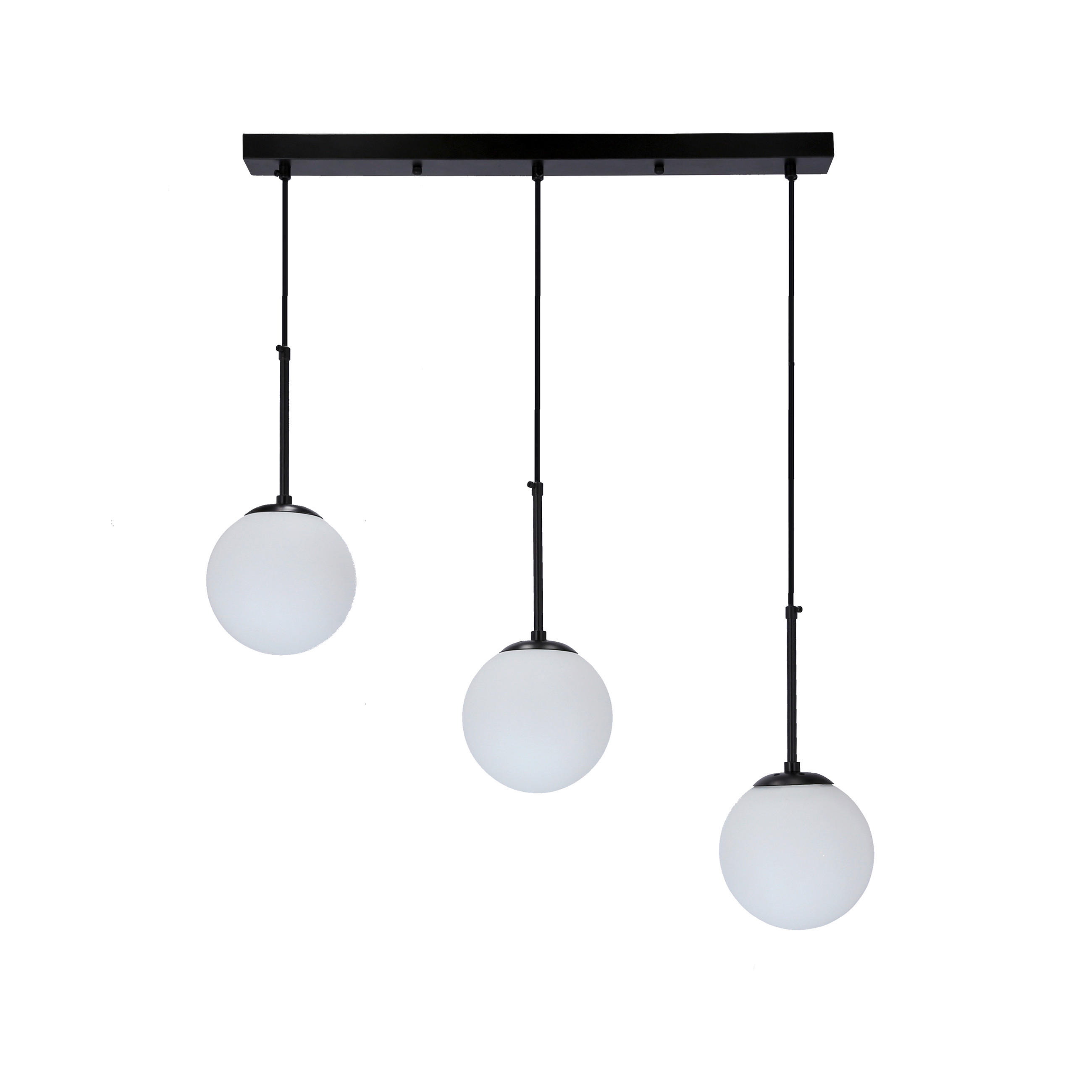 HÄNGELEUCHTE 67/15/150 cm  - Schwarz/Weiß, Basics, Metall (67/15/150cm)