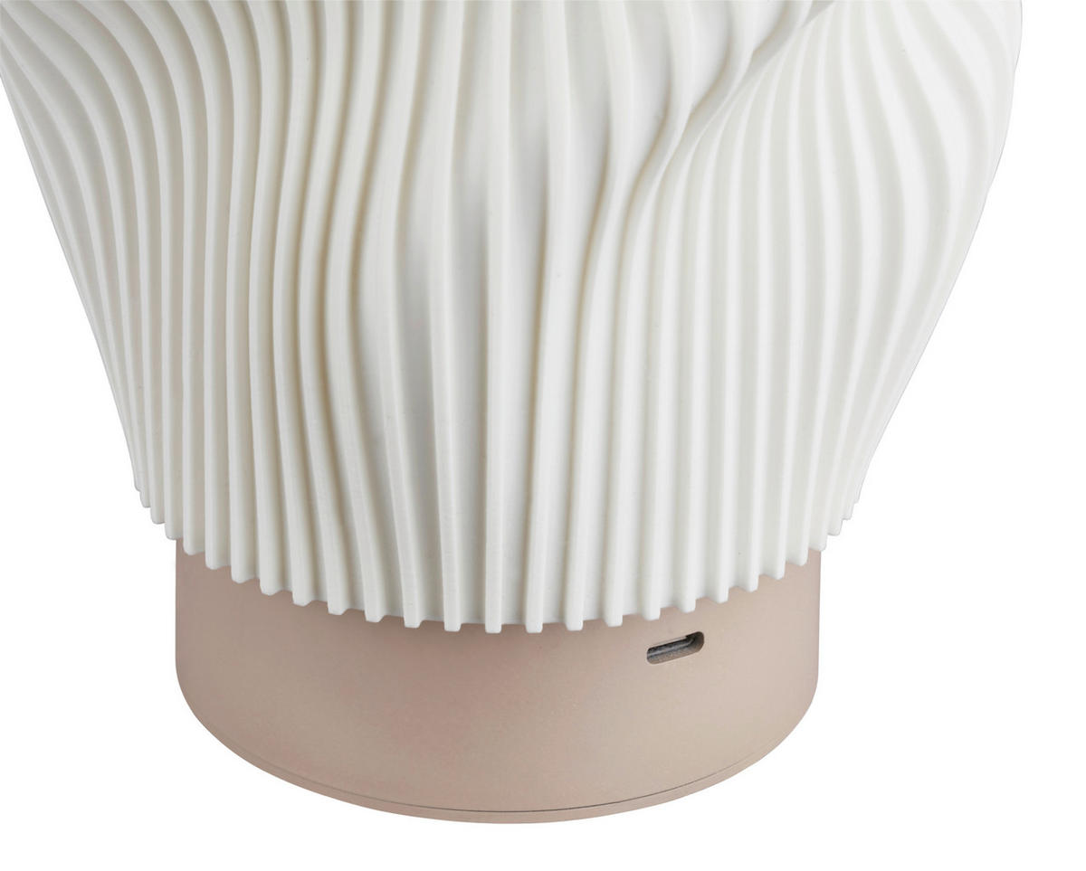 AKKU-TISCHLEUCHTE 14/28 cm  - Beige, Design, Kunststoff (14/28cm) - Briloner