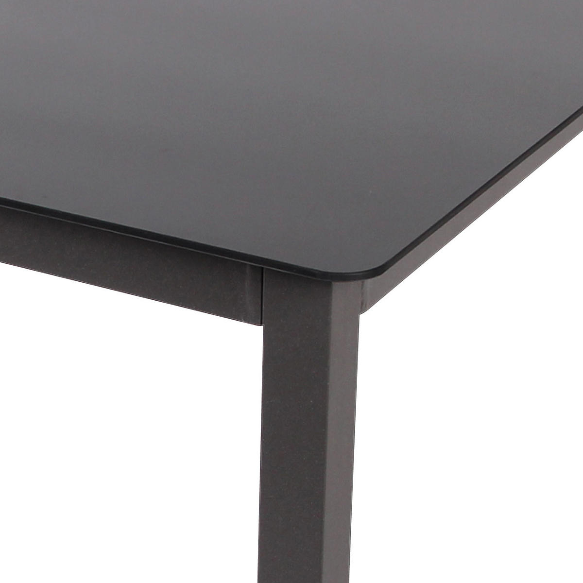 GARTENTISCH Metall, Glas Schwarz quadratisch  - Schwarz, Basics, Glas/Metall (80/73/80cm) - MID.YOU