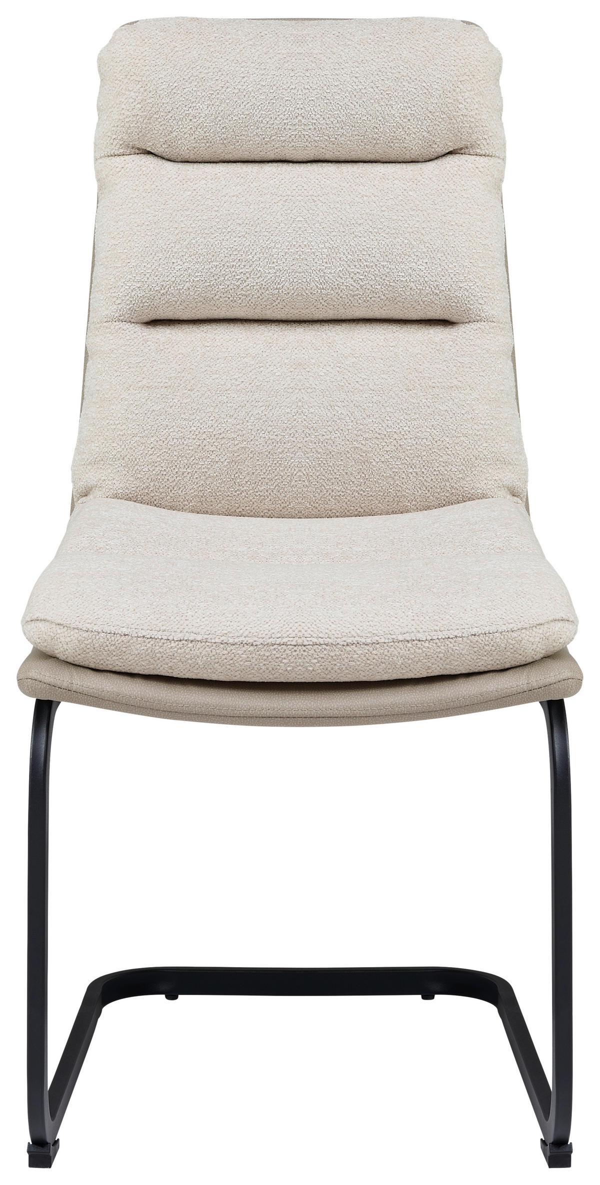 SCHWINGSTUHL  in Eisen Webstoff  - Beige/Schwarz, MODERN, Textil/Metall (45/91.5/62cm) - Livetastic