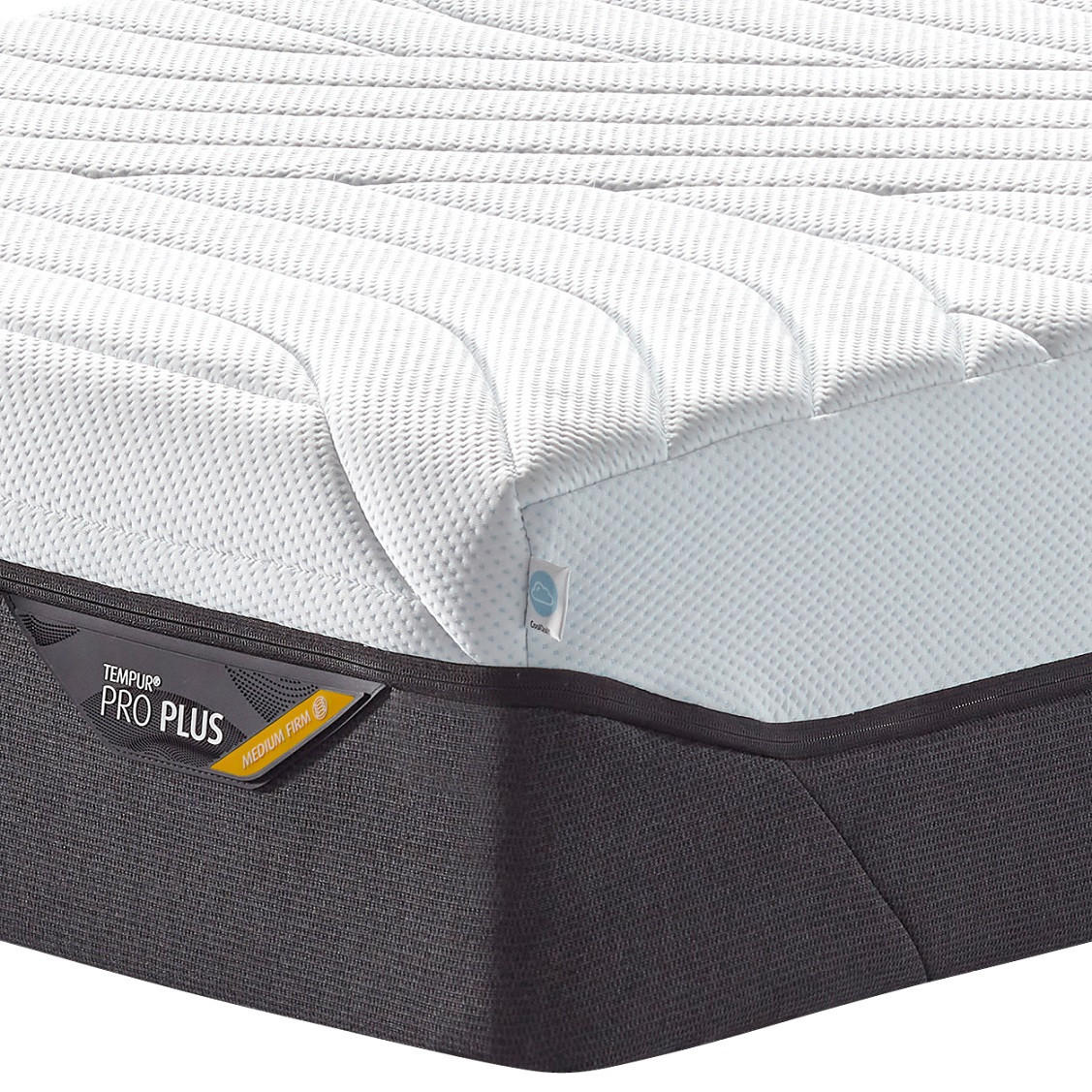 VISCOMATRATZE Pro Plus® Coolquilt 90/200 cm Höhe ca. 27 cm  - Anthrazit/Weiß, Basics, Textil (90/200cm) - Tempur