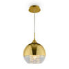 PENDELLEUCHTE 20/17.5/20 cm    - Transparent/Goldfarben, Trend, Glas/Metall (20/17.5/20cm) - MAYTONI
