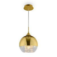 PENDELLEUCHTE 20/17.5/20 cm    - Transparent/Goldfarben, Trend, Glas/Metall (20/17.5/20cm) - MAYTONI