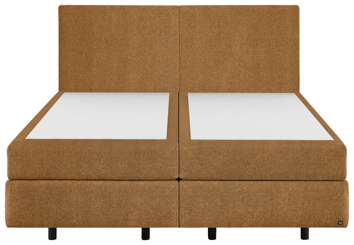 POLSTERBETT 180/200 cm,  in Gelb, Bettkasten, Lattenroste, Matratzen, H4 + H4 = sehr fest  - Gelb/Schwarz, Design, Holz/Holzwerkstoff (180/200cm) - Dieter Knoll
