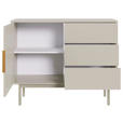 HIGHBOARD Kaschmir  - Kaschmir/Goldfarben, Design, Holzwerkstoff/Metall (104/139,5/39cm) - Xora