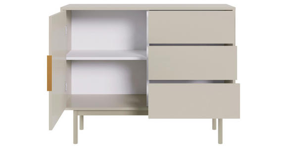 HIGHBOARD Kaschmir  - Kaschmir/Goldfarben, Design, Holzwerkstoff/Metall (104/139,5/39cm) - Xora