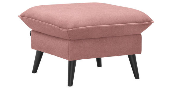 HOCKER in Textil Rosa  - Schwarz/Rosa, Design, Holz/Textil (63/44/63cm) - Carryhome