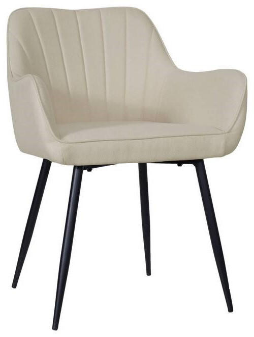 Mid.you Armlehnstuhl Schwarz, Beige 57x79x58 cm