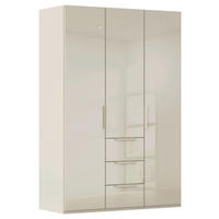 DREHTÜRENSCHRANK 151/223/61 cm,  in Champagner, 3-türig  - Champagner, Basics, Glas/Holzwerkstoff (151/223/61cm) - Novel