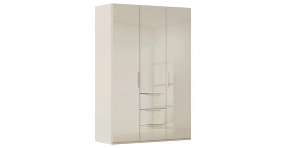 DREHTÜRENSCHRANK 151/223/61 cm,  in Champagner, 3-türig  - Champagner, Basics, Glas/Holzwerkstoff (151/223/61cm) - Novel