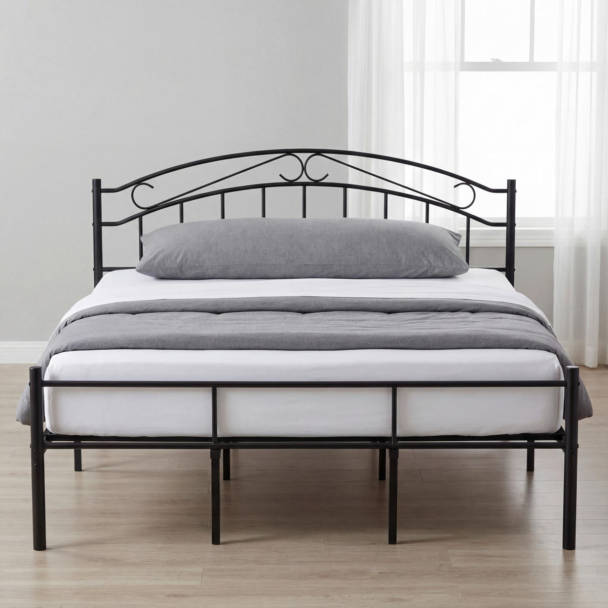 METALLBETT 180/200 cm,  in Schwarz  - Schwarz, Basics, Metall (180/200cm) - Boxxx