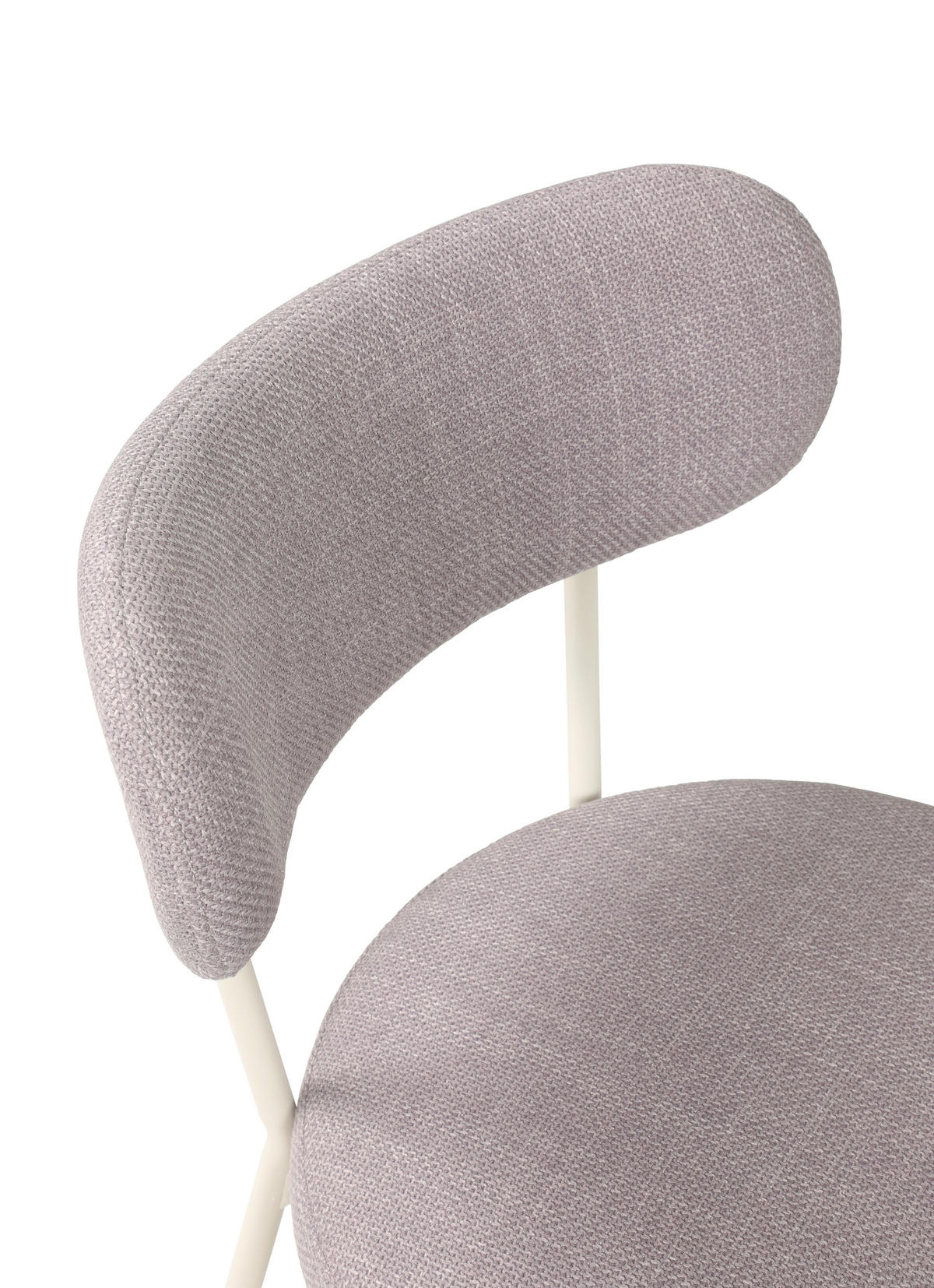 STUHL Webstoff Weiß, Dunkelrosa  - Dunkelrosa/Weiß, Basics, Textil/Metall (50/81,5/59cm) - Tom Tailor