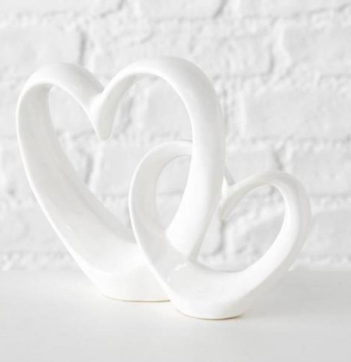 SKULPTUR - vit/silver, keramik (26/7/22cm) - Boltze Home