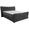 BOXSPRINGBETT 140/200 cm,  in Graphitfarben,  - Chromfarben/Graphitfarben, KONVENTIONELL, Textil/Metall (140/200cm) - Esposa