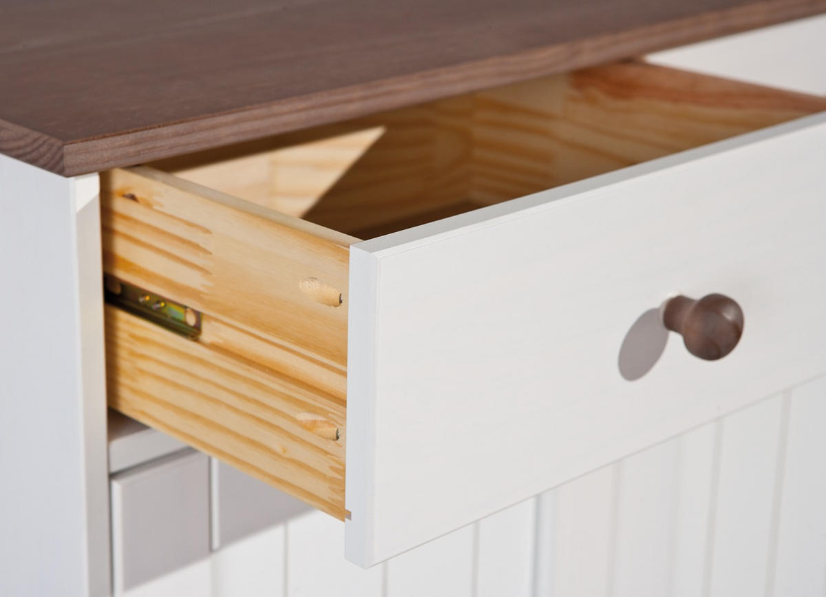 KOMMODE  in 90/86/45 cm  - Weiß/Braun, LIFESTYLE, Holz (90/86/45cm) - MID.YOU
