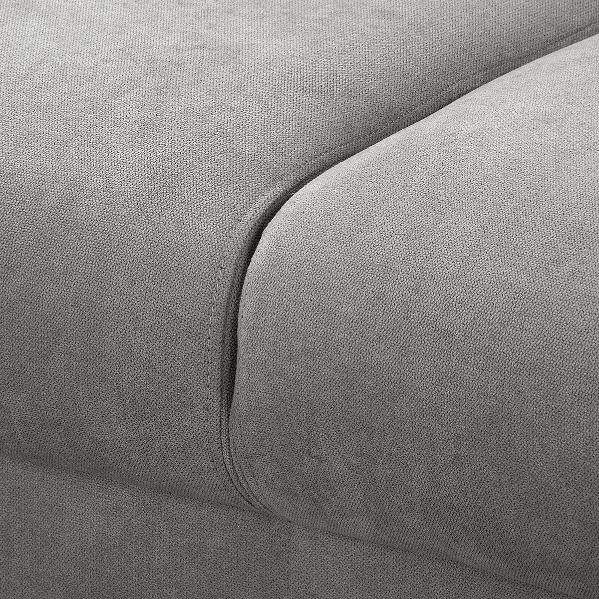3-SITZER-SOFA Mikrofaser Grau  - Wengefarben/Grau, Design, Holz/Textil (193/86/87cm) - Livetastic